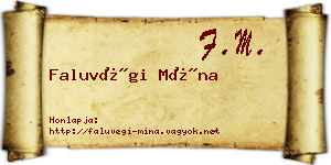 Faluvégi Mína névjegykártya